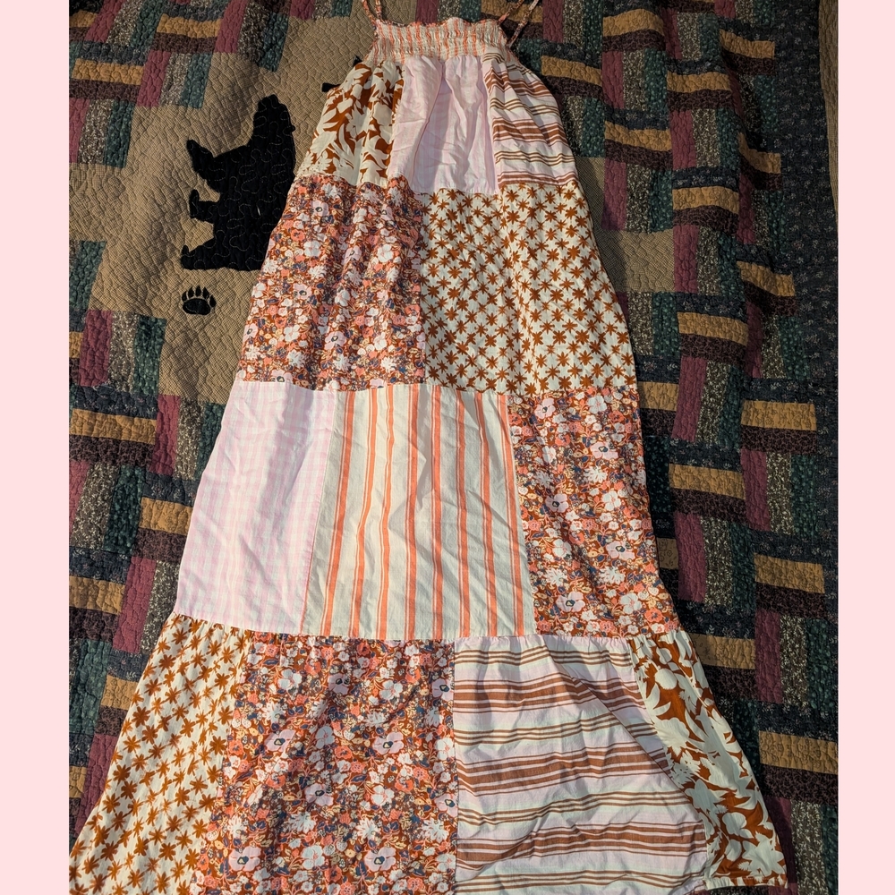 Universal Thread Multicolor Patchwork Maxi Dress